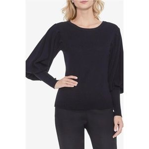 Vince Camuto Black Balloon Sleeve Sweater